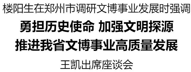 楼阳生在郑州市调研文博事业发展