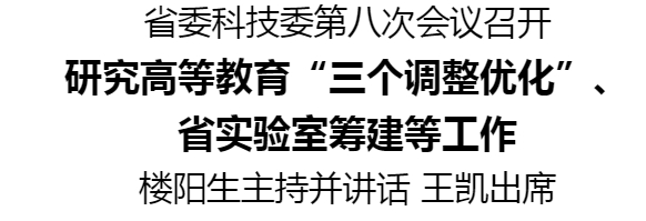 省委科技委第八次会议召开