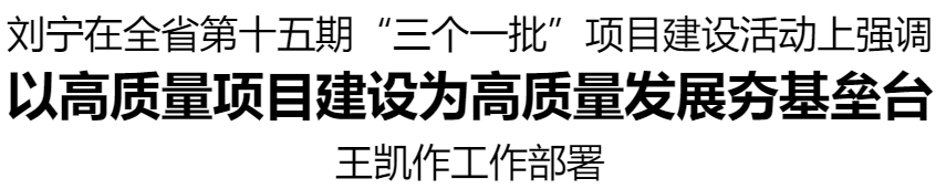 全省第十五期“三個一批”項目建設(shè)活動舉行