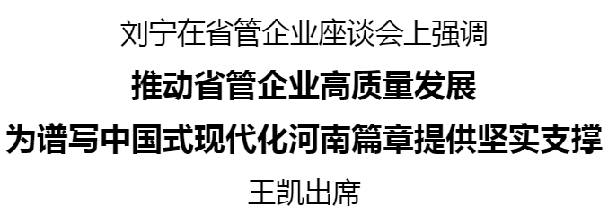 劉寧主持召開省管企業(yè)座談會