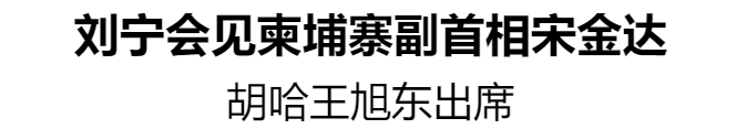 劉寧會見柬埔寨副首相宋金達