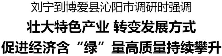 劉寧到博愛縣沁陽市調(diào)研
