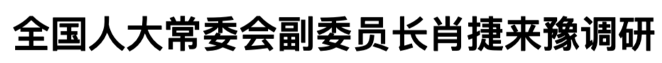 全国人大常委会副委员长肖捷来豫调研